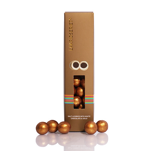 Berlin – Salt lakridskugler m/ hvid chokolade & "guld" coating