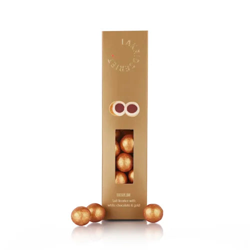 Berlin – Salt lakridskugler m/ hvid chokolade & "guld" coating