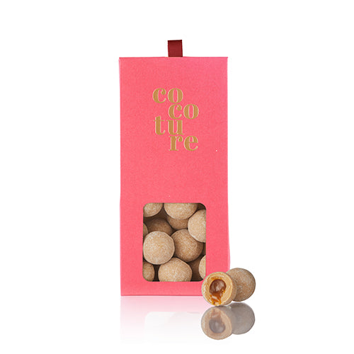 Karamellove – karamelliseret hvid chokolade med flydende karamel og havsalt