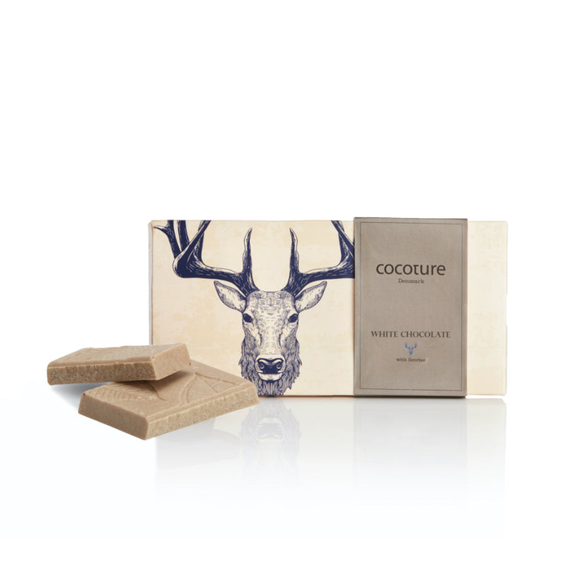 Hvid chokoladeplade med lakrids