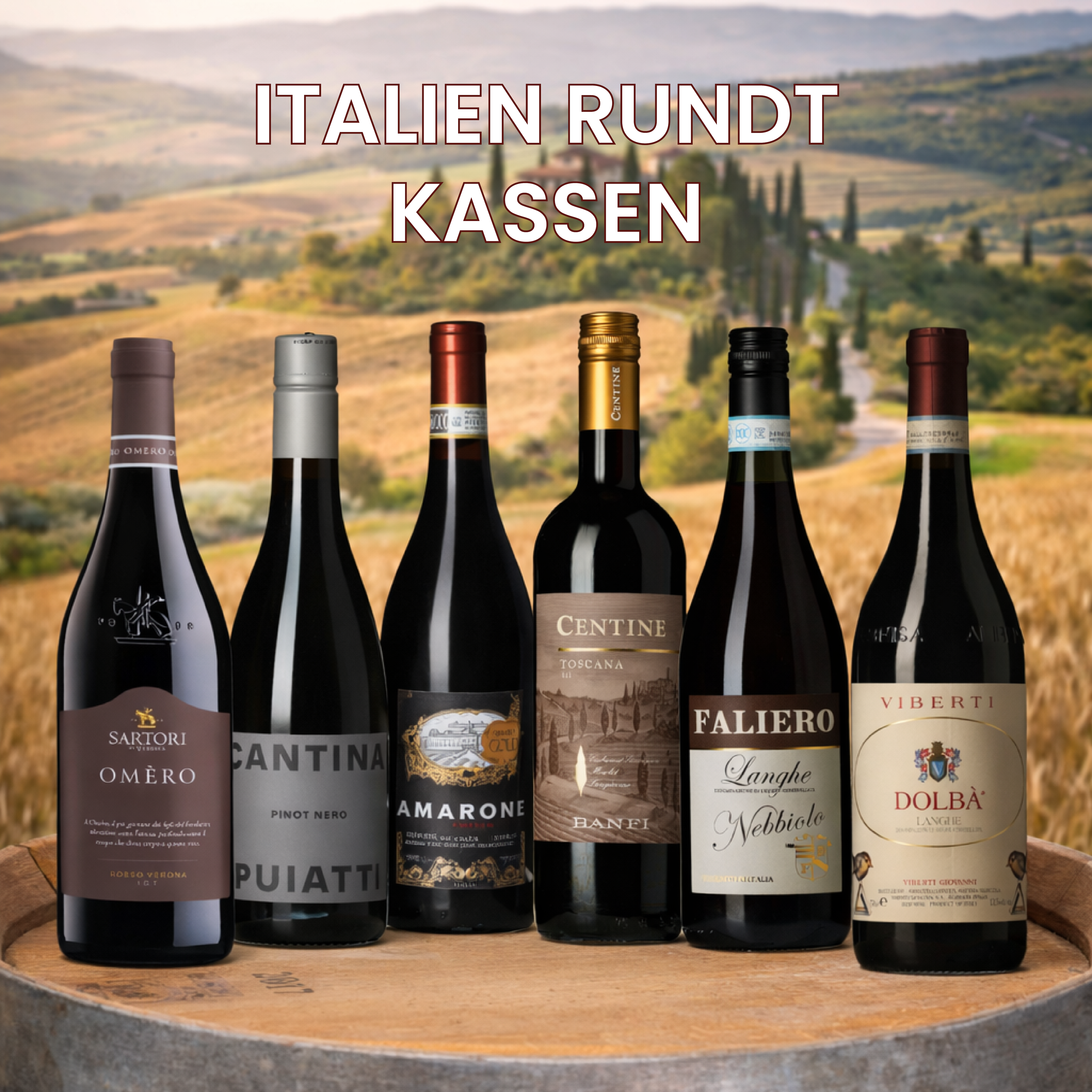 Rødvinskassen, Italien Rundt