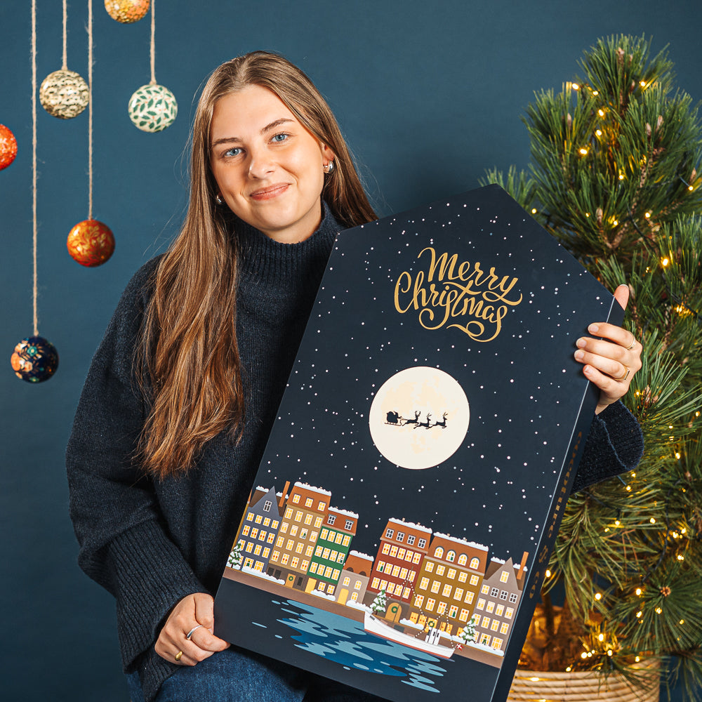 Kæmpe chokolade-julekalenderhus